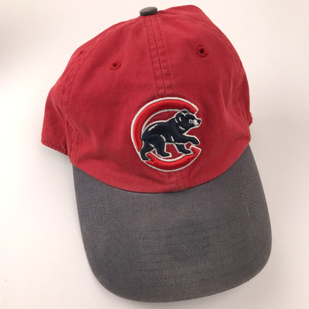 Chicago Cubs red blue cotton hat bear in C logo The Franchise size M